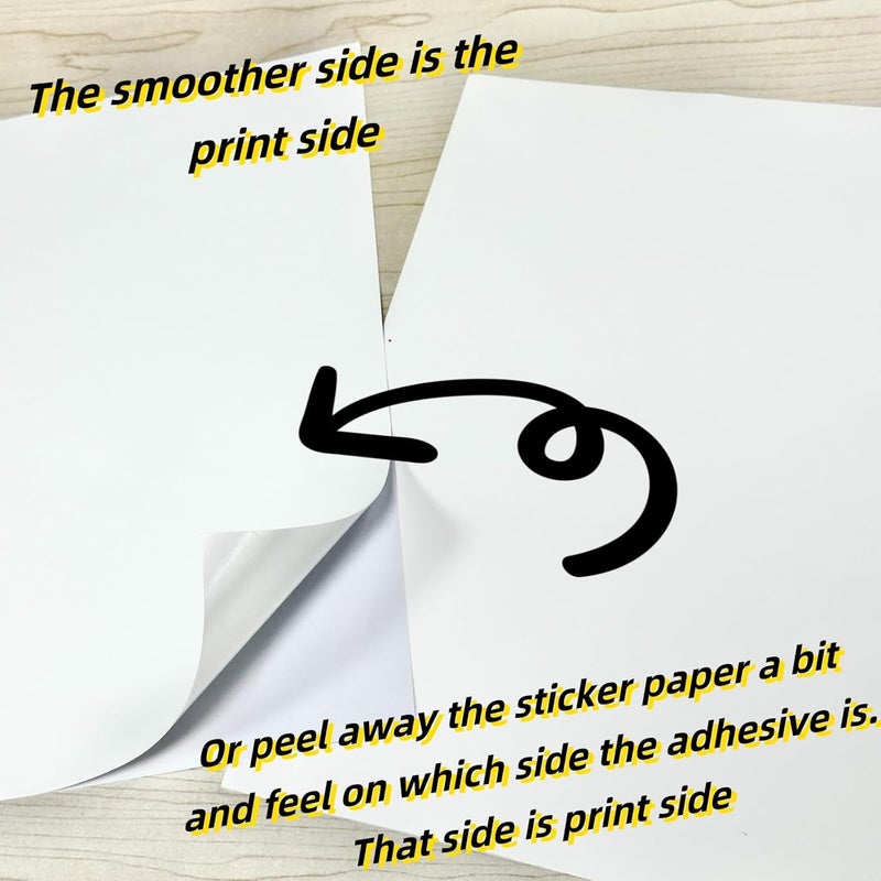 Uinkit Printable Premium Vinyl Sticker for Inkjet Printer 11x17 inch 10Sheets Matte White Sticker Paper Waterproof Adhesive Vivid Colors - Image 3